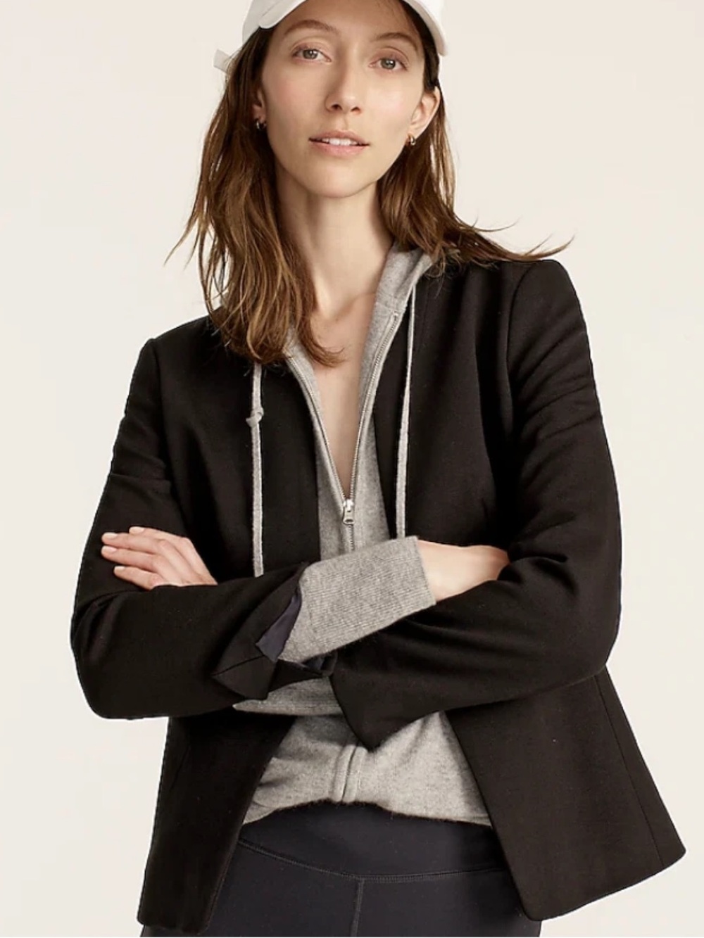 J. Crew Going-out Blazer In Stretch Twill Black Womens H2743 Career Size 10